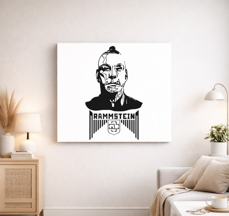 Rammstein Till Lindemann vászonkép — Fehér
