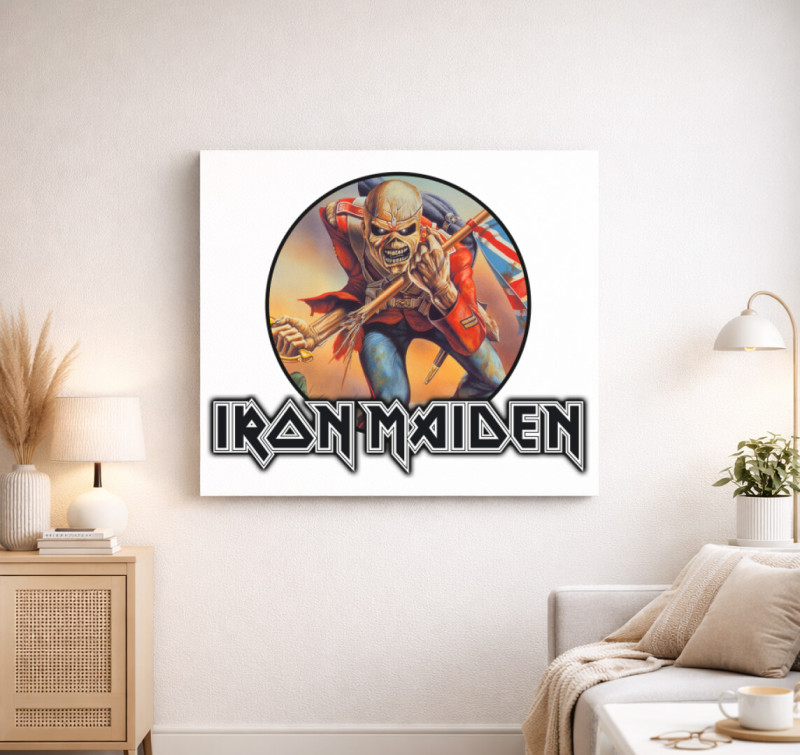 Iron Maiden Eddie Katona vászonkép — Fehér