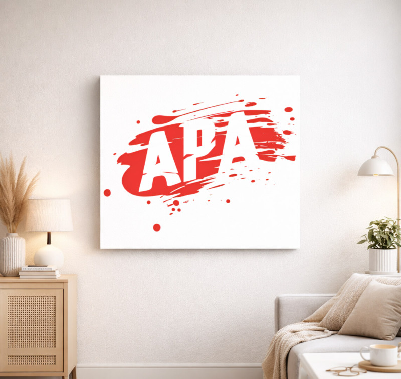 Apa festékes vászonkép — Fehér