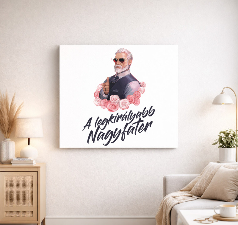 A legkirályabb nagyfater vászonkép — Fehér