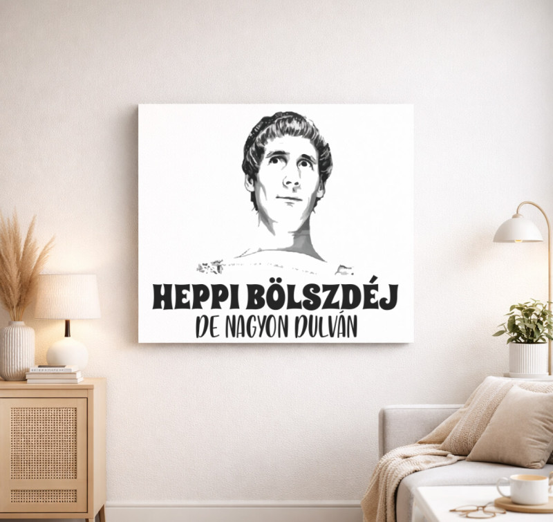 Heppi Bölszdéj vászonkép — Fehér