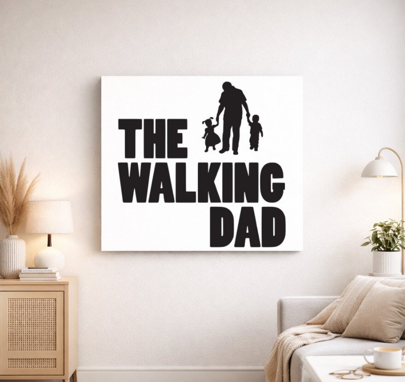 The walking dad apáknak vászonkép — Fehér
