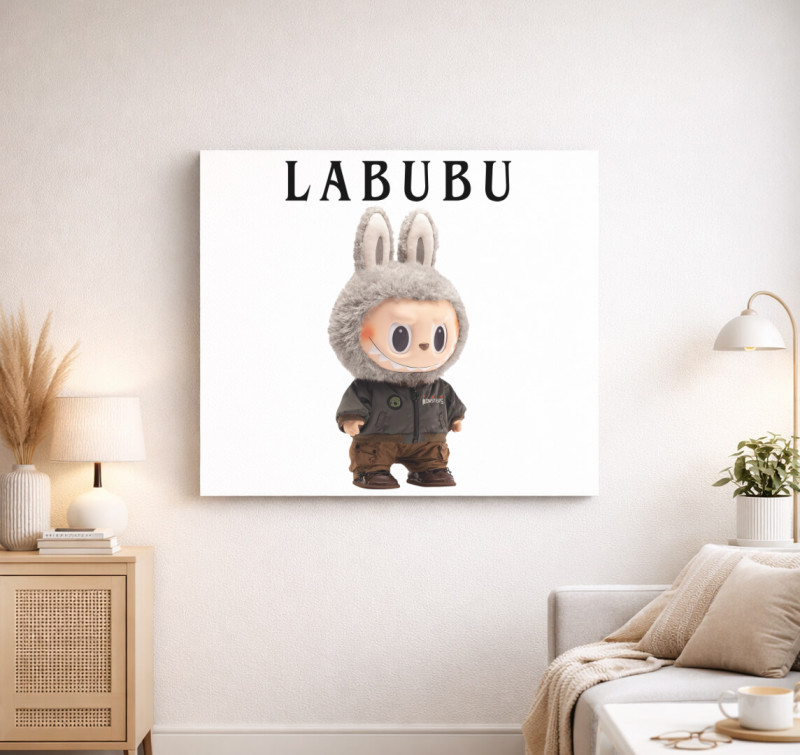 Monster labubu vászonkép — Fehér