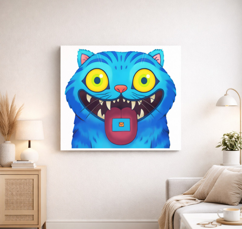 Derpy Tiger Mail vászonkép — Fehér