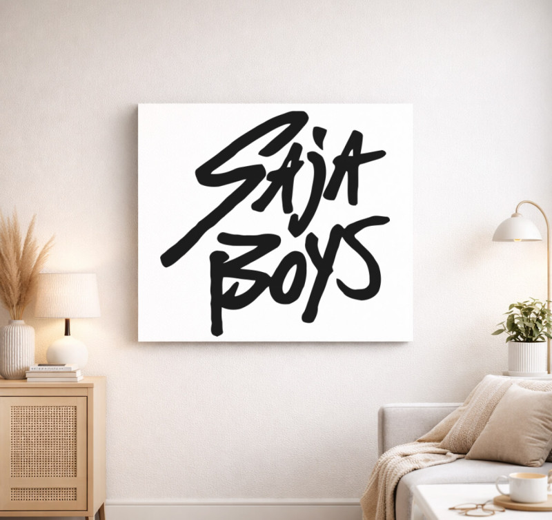 Saja Boys Felirat vászonkép — Fehér