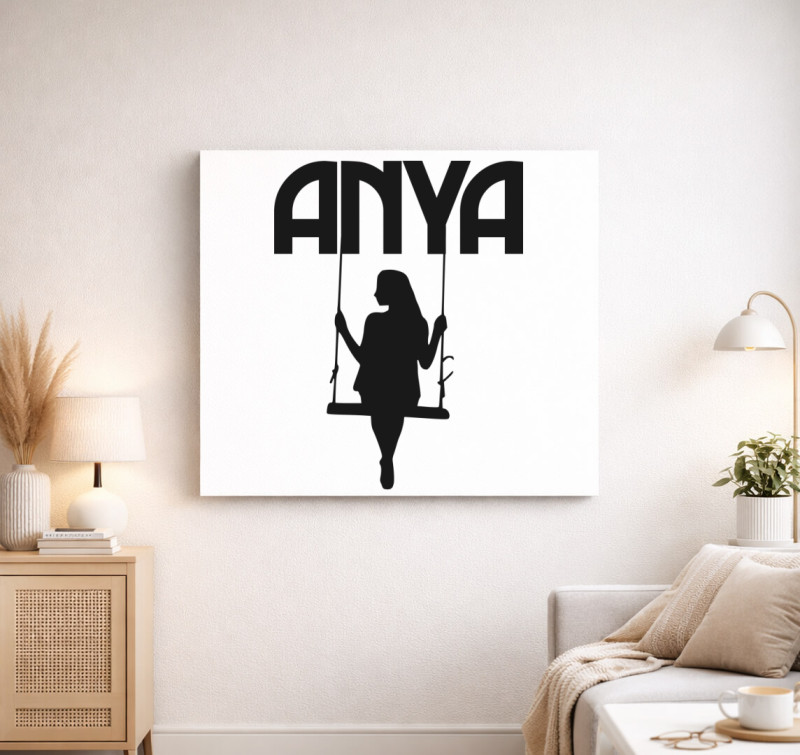 Anya hintázó minta vászonkép — Fehér