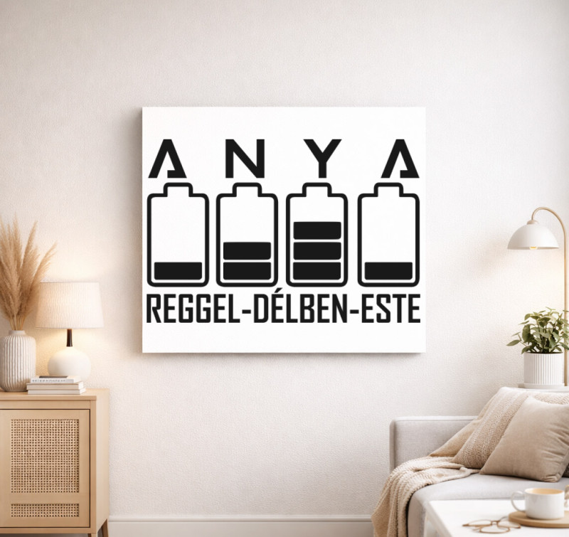 Anya töltős vászonkép — Fehér