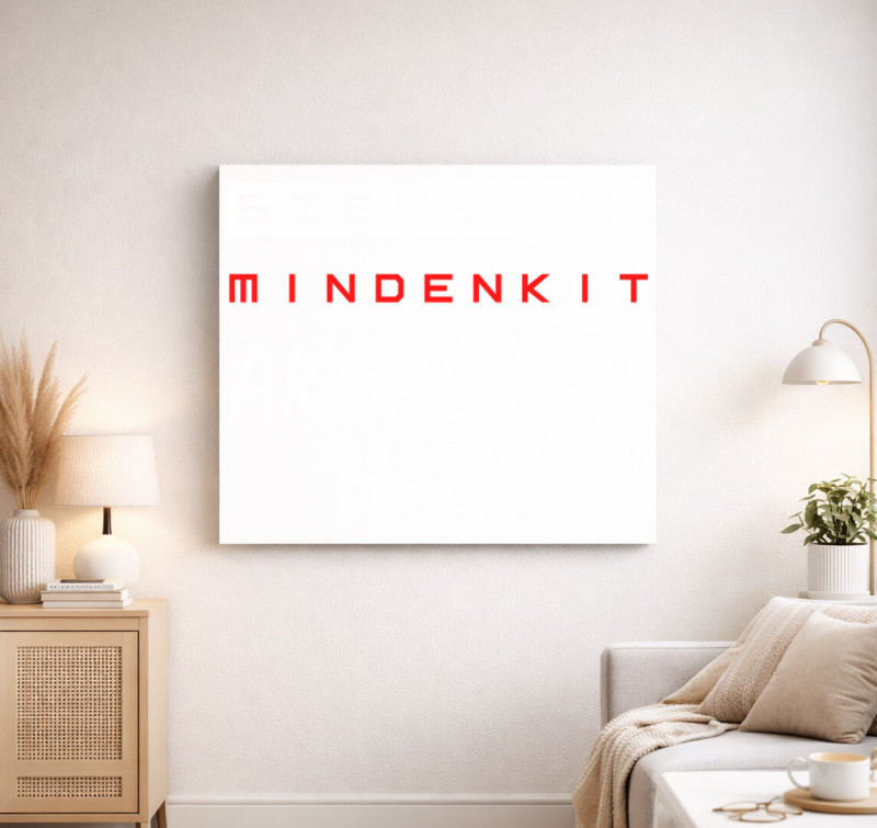 Szeretek mindenkit vászonkép — Fehér