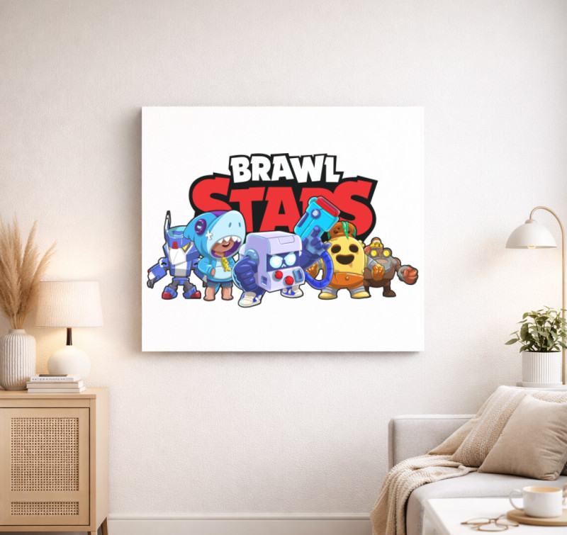 Brawl Stars Csapat vászonkép — Fehér