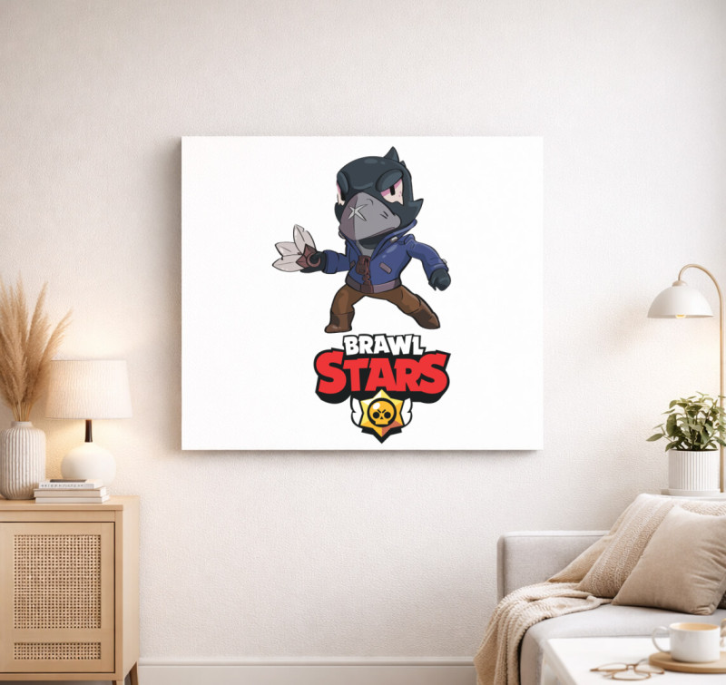 Brawl Stars Heroes - Holló vászonkép — Fehér