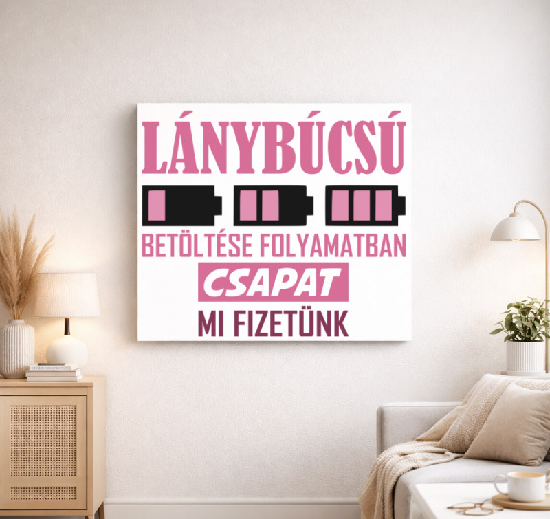 Lánybúcsú betöltése folyamatban Csapatnak vászonkép — Fehér