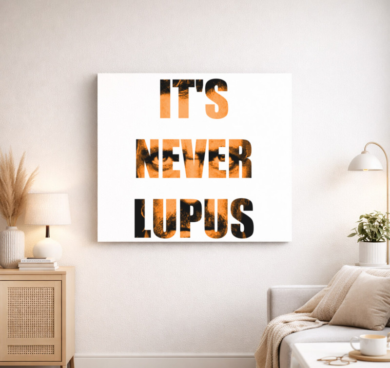 Soha Nem Lupusz vászonkép — Fehér