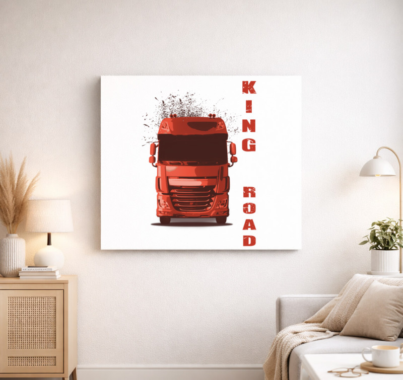 King of the Road vászonkép — Fehér