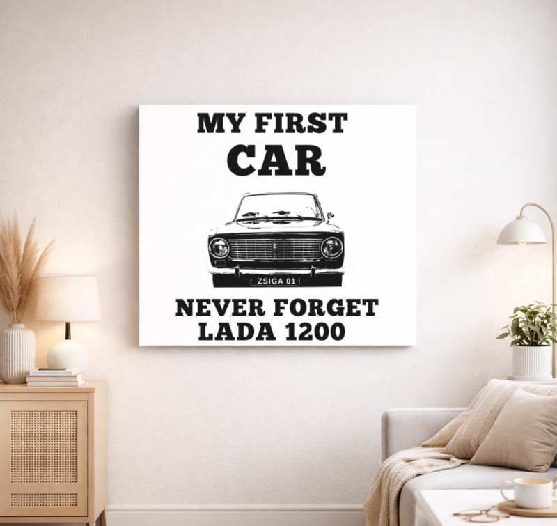 Lada 1200 vászonkép — Fehér
