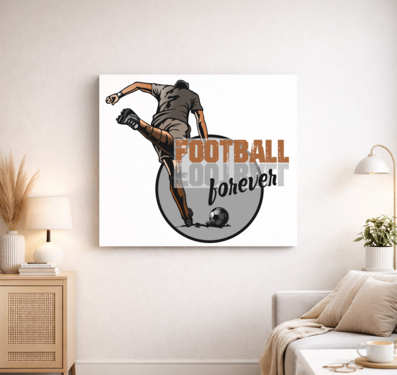 Football forever vászonkép — Fehér