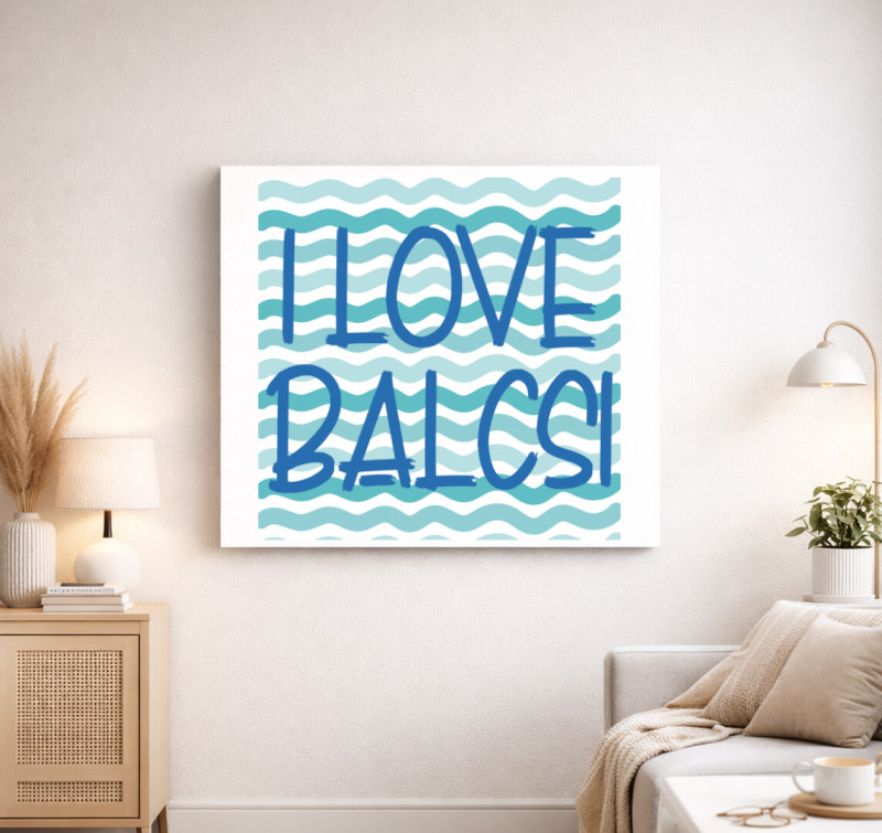 I love Balcsi vászonkép — Fehér