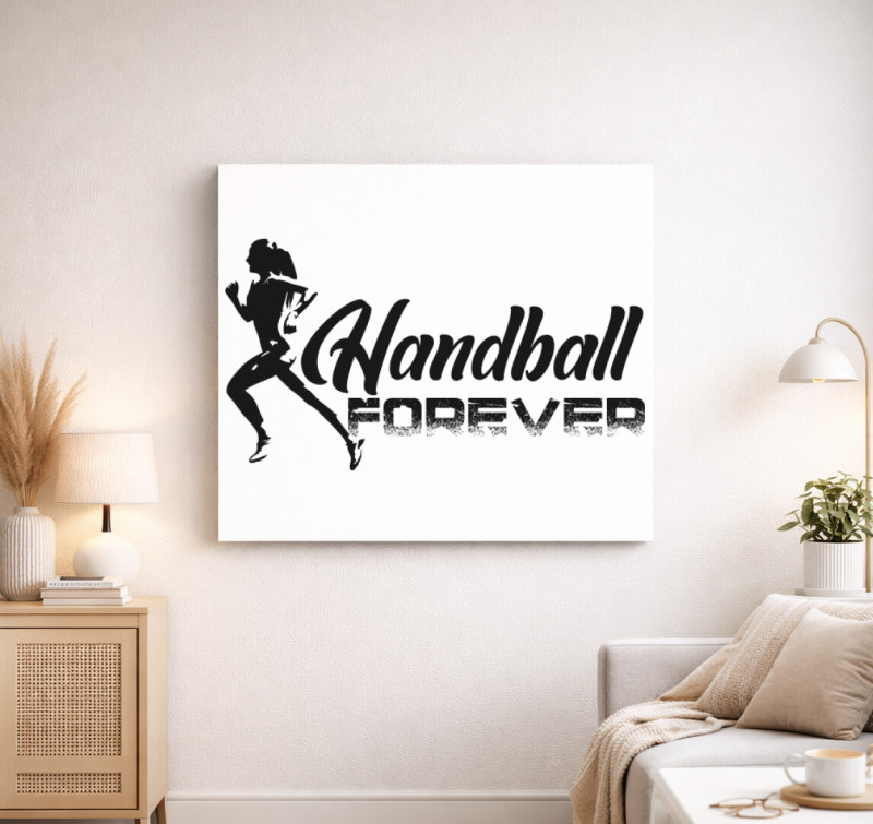 Handball forever feliratos vászonkép — Fehér