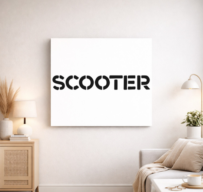 Scooter vászonkép — Fehér
