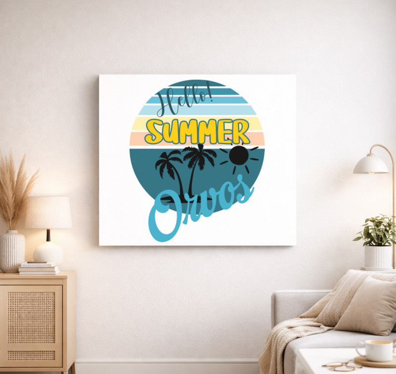 Hello Summer orvos vászonkép — Fehér