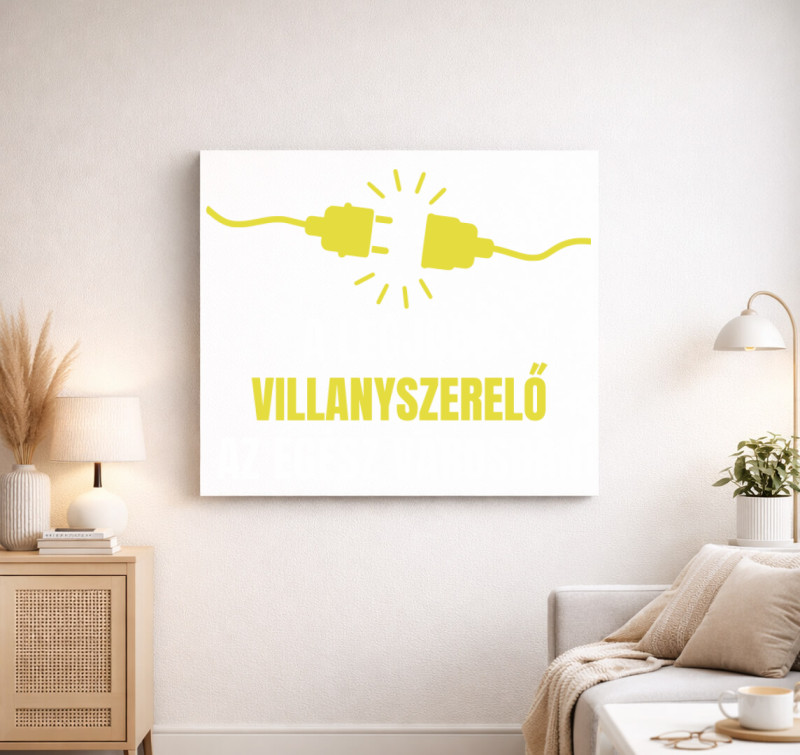 A legjobb villanyszerelő az egész városban vászonkép — Fehér