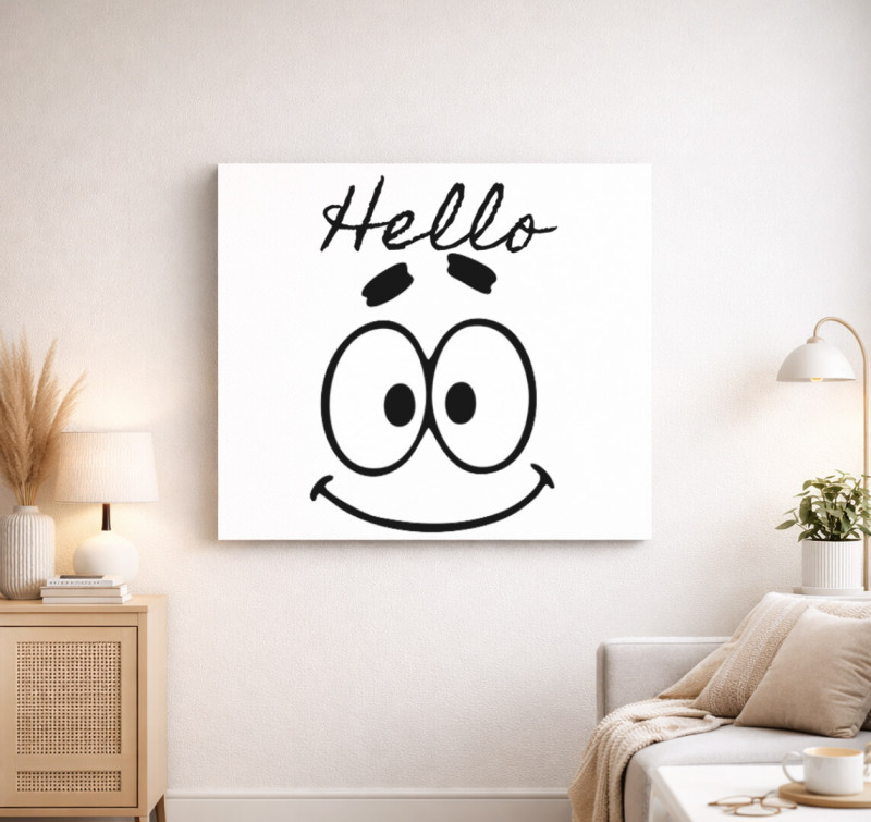 Hello vászonkép — Fehér