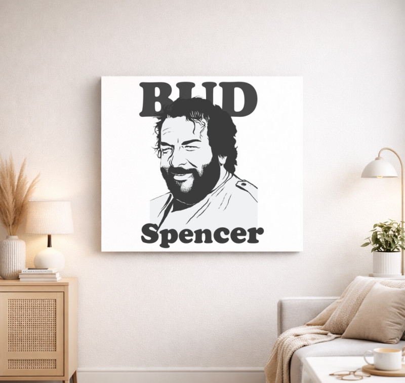 Bud Spencer a legenda vászonkép — Fehér