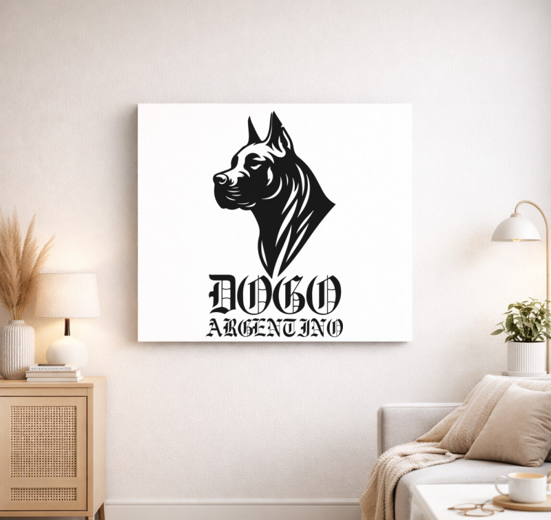Dogo Argentino vászonkép — Fehér