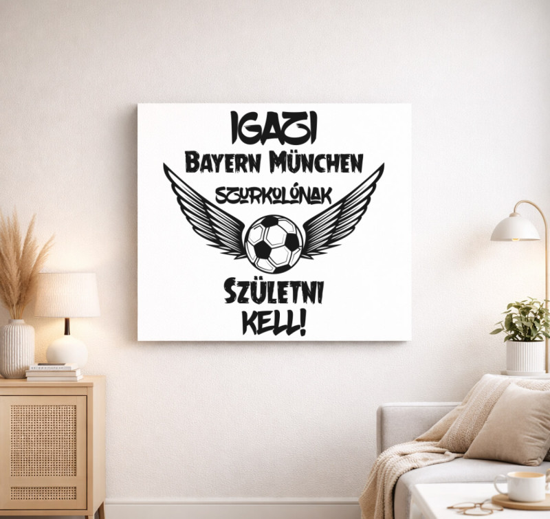 Bayern München szurkoló vászonkép — Fehér