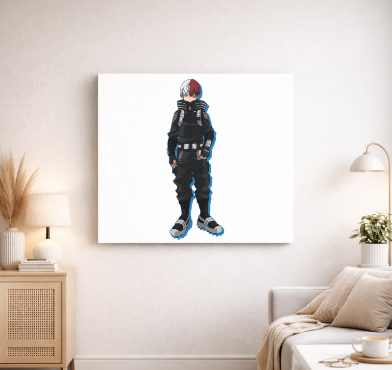 My Hero Academia - Todoroki Shoto vászonkép — Fehér