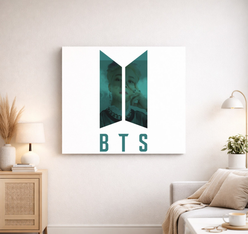 BTS Jimin vászonkép — Fehér