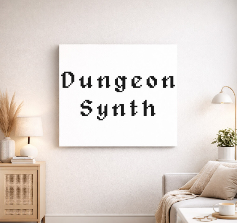 Dungeon Synth vászonkép — Fehér