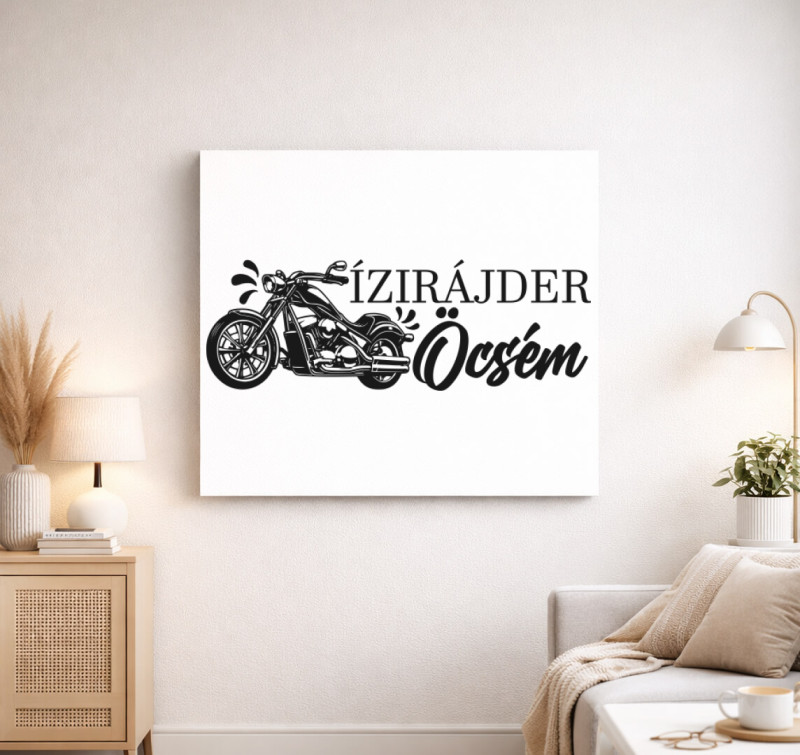Ízirájder öcsém vászonkép — Fehér