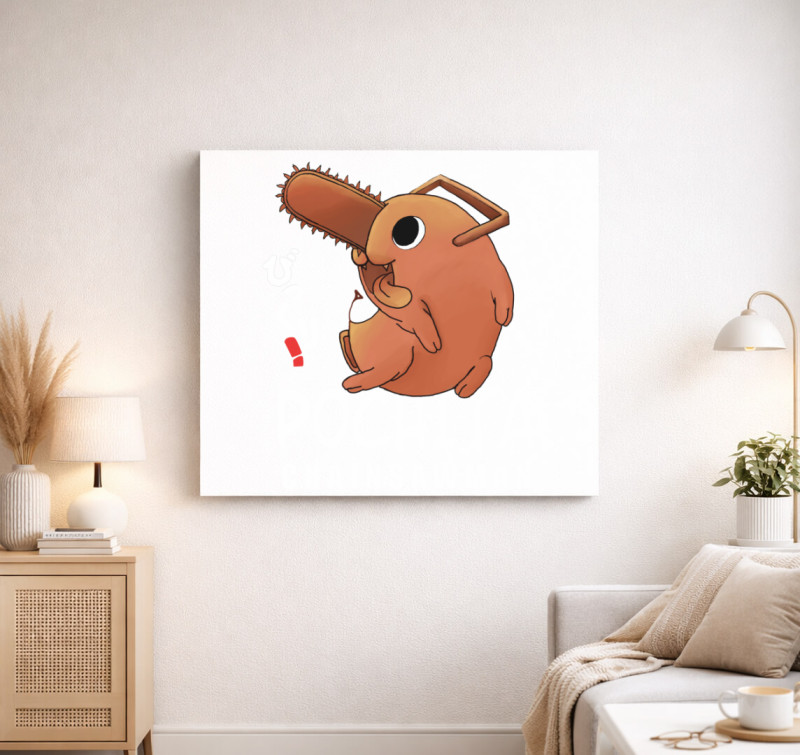 Pochita art vászonkép — Fehér