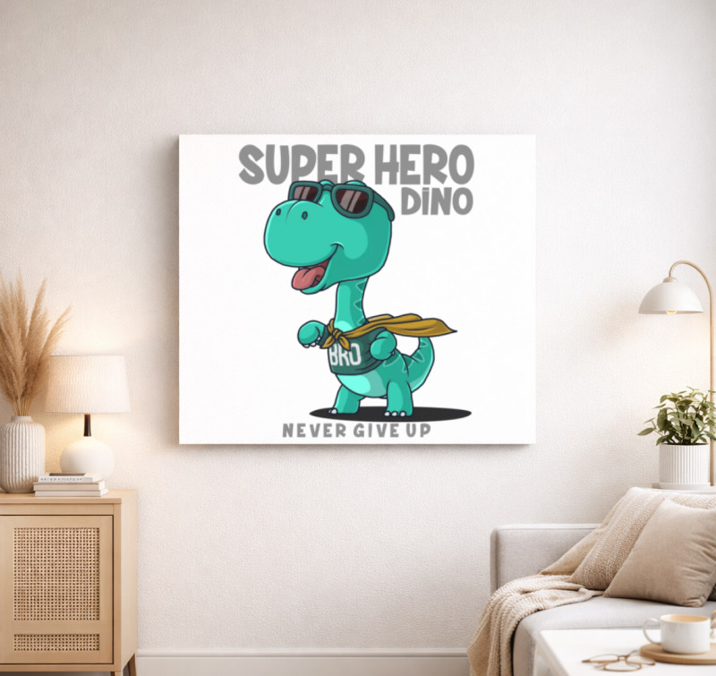 Dino Hero vászonkép — Fehér
