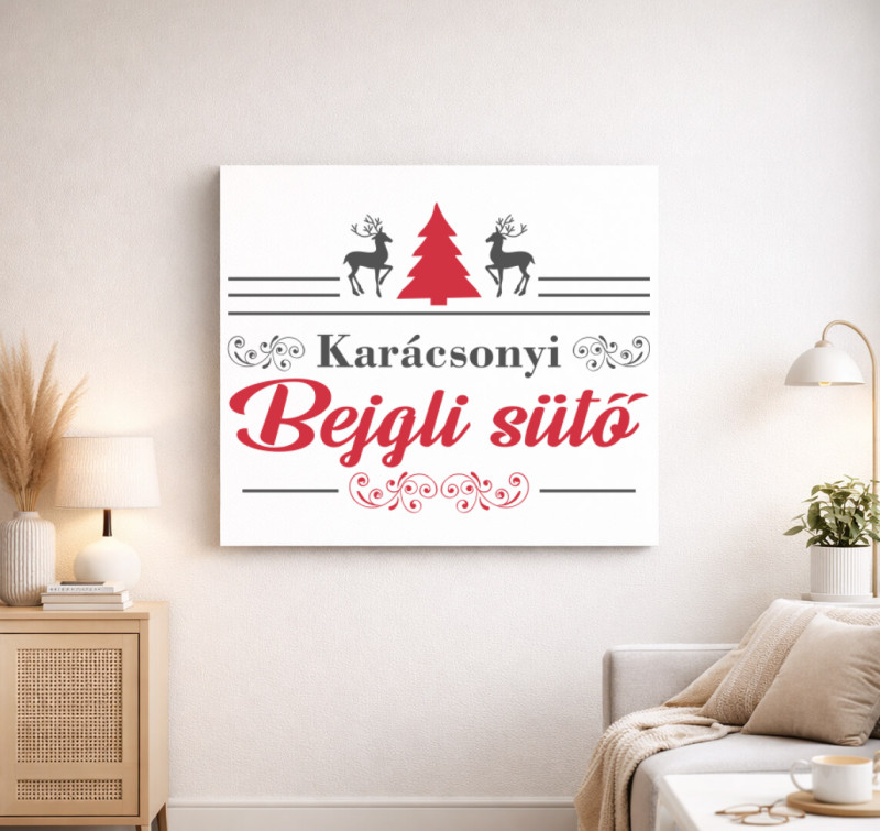 Karácsonyi bejgli sütő vászonkép — Fehér