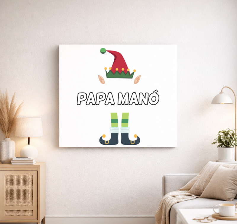 Papa manó vászonkép — Fehér