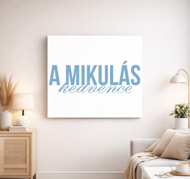 A mikulás kedvence vászonkép — Fehér