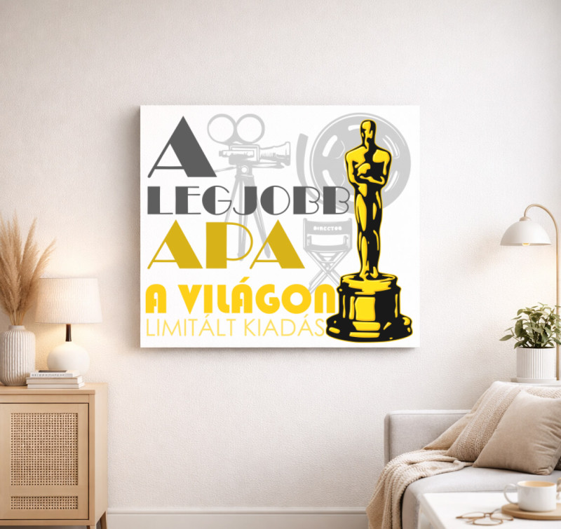 Oscar díjas apa vászonkép — Fehér