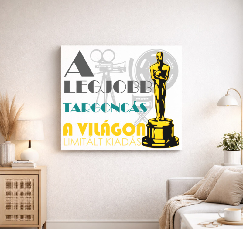 Oscar díjas targoncás vászonkép — Fehér