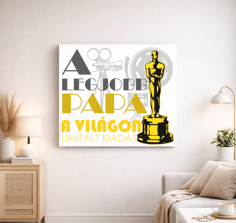 Oscar díjas papa vászonkép — Fehér