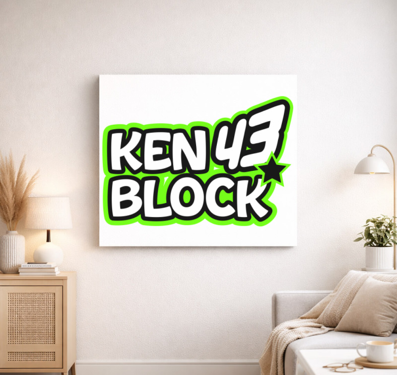 Ken Block vászonkép — Fehér