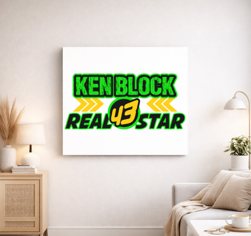 Ken Block real star vászonkép — Fehér