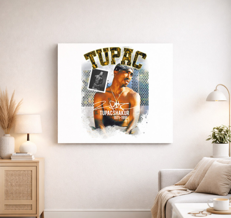 Tupac 2.0 vászonkép — Fehér