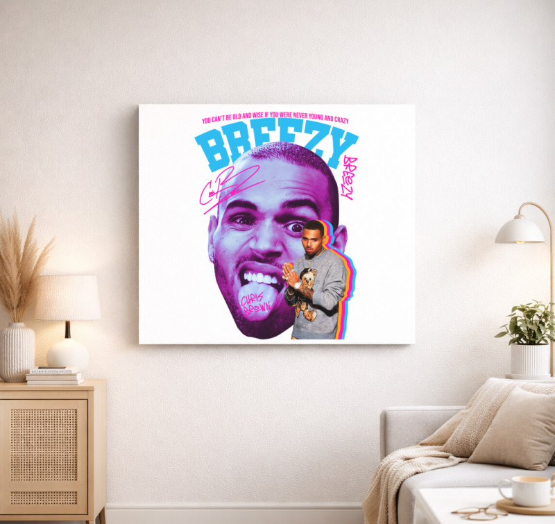 Chris Brown vászonkép — Fehér