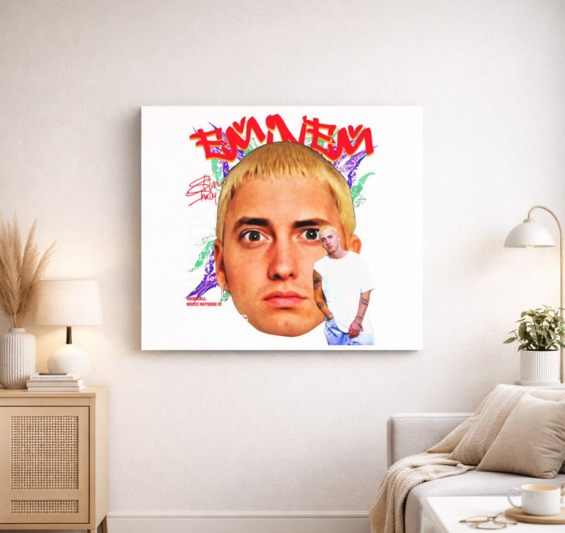 Fiatal Eminem vászonkép — Fehér