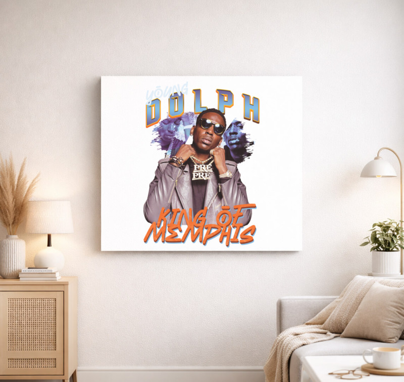 Young Dolph vászonkép — Fehér