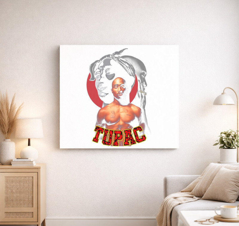 Tupac a legnagyobb vászonkép — Fehér