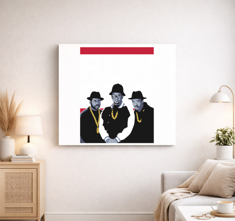 RUN DMC vászonkép — Fehér