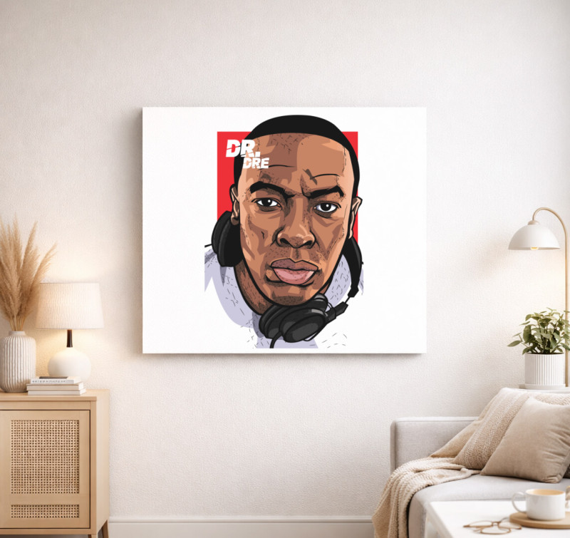 Dr. Dre a legenda vászonkép — Fehér
