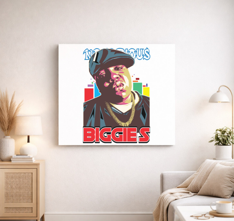Biggie S vászonkép — Fehér